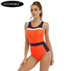 Dames badkleding aitonoble ss2024 dames dames dames uit één stuk zwempak bikini meisjes strandkleding sport met riem