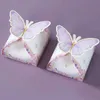 3pcs Cadeau enveloppe 12pcs Boîtes papillon Boîtes de bonbons cadeaux emballage Boîtes en papier anniversaire décorations de fête d'anniversaire Girls Mariage Baby Shower Favors for Guest