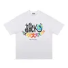 メンズTシャツ面白い漫画虹の置物モノグラムショートセブTシャツガイH240508