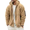 Męskie płaszcze odzieży płukania o rozmiarach plus płaszcze męskie i zimowe dwustronne aksamitne ciepłą kurtkę luźną swobodną kurtkę z kapturem