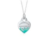 Designer gioielli tiffanyjewelry t famiglia 925 sterling in argento spruzzato inchiostro inchiostro collana a forma di cuore a forma di cuore tiera di nicchia di nicchia di nicchia regalo