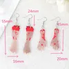 Boucles d'oreilles en peluche 1 paire Spooky Bloody Hand Foot Dropback Flatback acrylique Creeny Halloween Gifts Bijoux