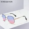 Kingseven Design Women Pilot Pilot Sunglasses Blue Gradient Lens Uv400 Ochrona CX200706 298V