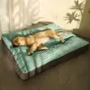Mat de couchage de chien, tapis de sommeil, chaleur d'hiver pour animaux de compagnie, grand lit amovible et lavable, adapté à toutes les saisons dans le chenil pour chiens