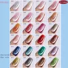 GLENYS VINTAGE CAT EYE NAIL ENAMAL TAPE Color Card Advanced Semi Permanent Soaking Gel Salon Art ClearCoat Set 15ml 240430