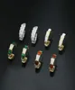 Top Quality Ol Fashion Mosaic Zircon Crystals mignon Style Slub Stud Earring For Women Luxury Jewelry3462199