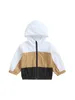 Vestes Baby Boys Hooded Zip-Up Veste avec couleur de contraste Couleur de contraste à manches longues légères pour les vêtements d'extérieur décontractés d'automne et d'hiver