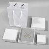Scatole di gioielli in carta porta gioielleria per le orecchini organizzatore di anello di anello di pattuglia lychee borsetta per borsetta per gioielli all'ingrosso