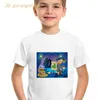 T-shirts pour enfants Tshirt Girl Fun Cartoon T-shirt Pirate Ship Girl Top T-shirt Boy T-shirt Boy T-shirtl2405