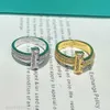 Tiffanyjewelry Ring Designer für Frauen Schmuck T1 Diamond High Edition 18K Roségold Fashion Einfaches Paar Anillos WC31 WC31 WC31 SZBG