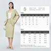 فساتين العمل Sentbila Summer Blazer Suit Office Ladies 2024 V-neck shore sleeve stack