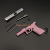 1: 3 Mini G17 Metal Toy Gun Model Legering Keychain Draagbare afneembare look Real Fake Gun Collection Colorful Fidgets speelgoed Indrukwekkende verjaardagscadeaus voor jongens volwassen