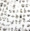 100 disegni assortiti incantesimi di animale per gatto orso per uccelli uccelli ox per cani da scoiattolo ... pendenti per gioielli bracciale di collana fai -da -te 9627383