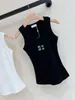 Tank Top women designer Solid color External sports vest Cropped Top T Shirts Women Knits Embroidery Vest Sleeveless Breathable Pullover Womens Sport Tops