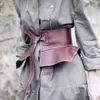 PU Le cuir lacet up Casual ceinture femme estomac corset large ceinture cummerbund luxe femelle vintage ceinture Q0625 239n