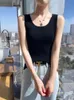 2024 Tanks Wear 100 Merino Wool Ultrathin Tank Top Worsted Ribbed Slim Knit Women Camis Feminine AllMatch SS Camisole 240506