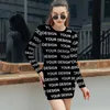 Sukienki przypadkowe Dodaj design spersonalizowaną sukienki dla kobiet na zamówienie street street mody bodycon elegancki druk elegancki druk vestido