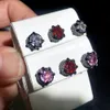 New Magnetic Ear Clips White Pink Red Cz Stone Strong Magnetic Ear Stud Women Men Punk Zircon Magnet Earrings Non Piercing Jewelry