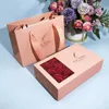 3pcs Geschenkverpackung romantische simulierte Rosenseife Blumenschmuck Geschenkbox Rose Juwelierschachtel Valentinstag Mutter Tag Hochzeits Geburtstagsfeier Geschenke Hülle