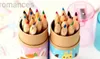 Crayons 12 couleurs mignons couleurs crayons crayons décoratifs fournitures scolaires papeterie colorier marco raffine articulos de papeleria d240510