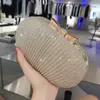 Sparky Pleated Women Bridal Hand Bags For wedding Gold Evening Clutches Chain Bag Applique In Stock Bridal Bags Party Blingbling 3202