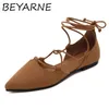 Chaussures décontractées Beyarne 2024 Sangle de cheville Femmes Ballet Flats printemps Été