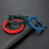 Bedelarmbanden mkendn zwart roestvrij staal creatief ontwerp schoenvat draad armband verstelbaar touw paar vriendschap sieraden geschenken y240510