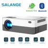 Projecteurs Salange P35 Android 10 Projecteur WiFi Portable Mini Video Beam Smart TV 1280 * 720dpi pour les films de jeu maison 1080p 4K Video J0509