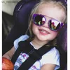 Óculos de sol Metal Frame Garotos Meninas espelhadas lentes acrílicas para crianças UV 400 C001 Q240410