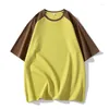 Men's T Shirts Summer American Retro Half Sleeve T-shirt O-neck Raglan Tshirt Mens Fashion Simple Casual Sport Tops Unisex Oversized Tee