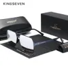 Kingseven Driving Mens Polaryzowane okulary przeciwsłoneczne Ultra cienkie świątynie pilotażowe okulary przeciwsłoneczne dla mężczyzn Uv400 retro okulary 240510