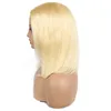 13x4 Bob Frontal Wigs 1B 613 Ombre Blonde Straight Brazilian Lace Front Human Hair Hair Breacted Procked Short for Black