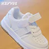 Chaussures décontractées pour enfants Chaussures célibataires confortables Bébé garçons filles pour tout-petit de petite table de sport blanc 240430