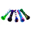 Ferramentas de fumaça Horno do cigarro da buzina FDA Silicone Glass Smoking Herb Pipe 20mm One Hitter Dugout Tuba