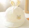 Bebek sunhat cimri şapkalar yenidoğan moda sunbonnet sevimli tavşan kulakları güneş koruyucu şapka bebek pamuk elastik kayış kapağı