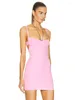 Casual Dresses Summer Fashion Women Sexy V Neck Backless Pink Mini Bandage Dress 2024 Elegant Evening Club Party