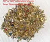 50100pcs Nail Art Alloy 3D Designs aléatoires en vrac Charms Crystal entiers pour les bijoux de bricolage Gemmes 2207181795241