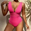 Swimwear Women 2024 Nouveau maillot de bain en une pièce Femmes One Piece Color Sexy Slim Fit One Piece Swimsuit