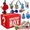 1pc Mystery Box Rauchen Wasserrohr Bong Silikon/Glas Shisha Bong Rohre Zufällige Schiff