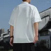 Herren -Freihirthirts Chinesische Hemd im chinesischen Stil für Männer für Männer Sommer Design einzigartig gestaltet locker angepassten Anzug Bluse Jacke