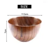 Bowls 4 Pcs Creative And Simple Wooden Bottomless Bowl Practical Soup For Restaurants Els