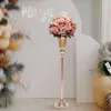 Vasos 10pcs Vaso de flores de casamento dourado Stand Stand Metal em forma de trompete em forma de altos flores vintage decoração para festa