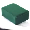 Smyckespåsar kqdance högkvalitativ grön rund hörn sammet låda för hängsmycken halsband förpackning lådor grossist