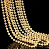 Pure 925 Sterling Silver Starlight Diamentowy łańcuch dla kobiet S925 2 mm scimitar Ball Beads Flat Fit Pendant DIY Biżuteria 240507