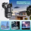 Telecamere IP fotocamera IP WiFi/4G SIM SIM SIM OUTDOOR PTZ 8MP Dual Lens ad alta definizione Dual Lens 3,6 mm-8 mm Sicurezza CCTV Camera AI Tracciamento umano Colore Night Vision Camera D240510