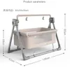 Baby Cribs Baby Bed Rocking Bed Baby Crib Electric Cradle Portable Foldbar Crib Travel Crib Nyfödd baby Smart Coax Baby Sleeping Basket T240509