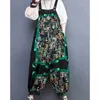 Kobiety Jumpsuits Rompers Bawełniany pościel Jumpsuits Ogólny harajuku jeden kawałek strój dla kobiet wysokie talia Rompers luz luzowe koreańskie styl casual vintage