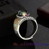 925 Silberturquoise Tianzhu Ring Talismaner Charme Amulett Schmuck Designer Luxus Gemstones Natural Mode Women Jade 240510