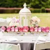 花瓶は、ダイニングテーブルのためのクリアアクリルの花長方形の花瓶の結婚式の飾りローズギフトボックスで、軽い花柄の家と