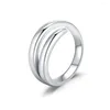 Cluster Anneaux Silver 925 Claw Chunky Ring For Women Unisexe Bijoux Jewelry S925 Band Fashion Cocktail Empilable Bague anilos